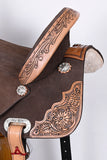 Western Horse Saddle Hilason Flex Tree American Leather Trail Barrel