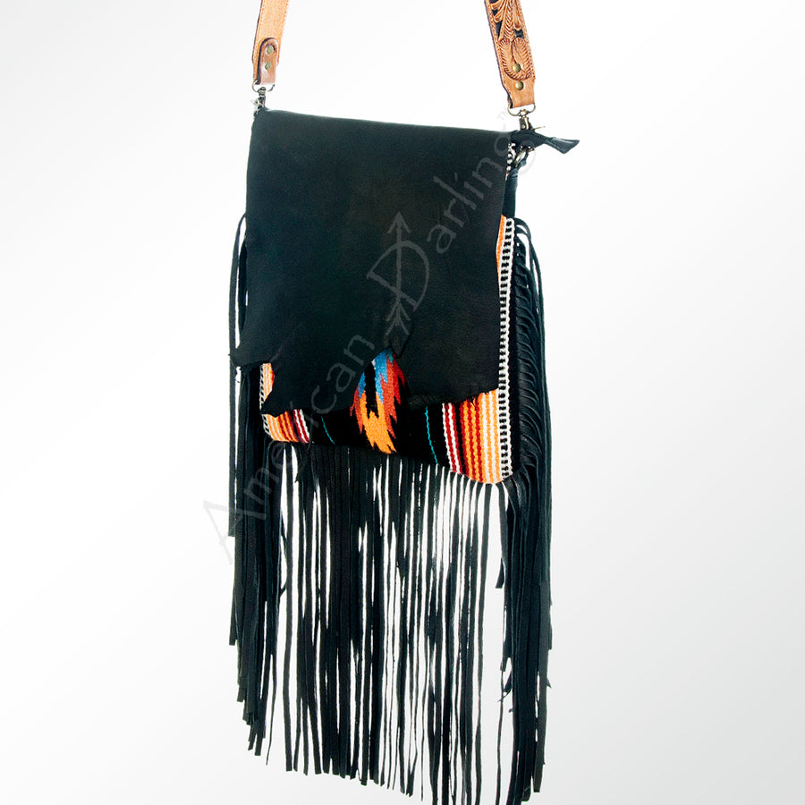 American Darling Messenger Saddle Blanket Genuine Leather Western Women Bag Handbag Purse | Cute