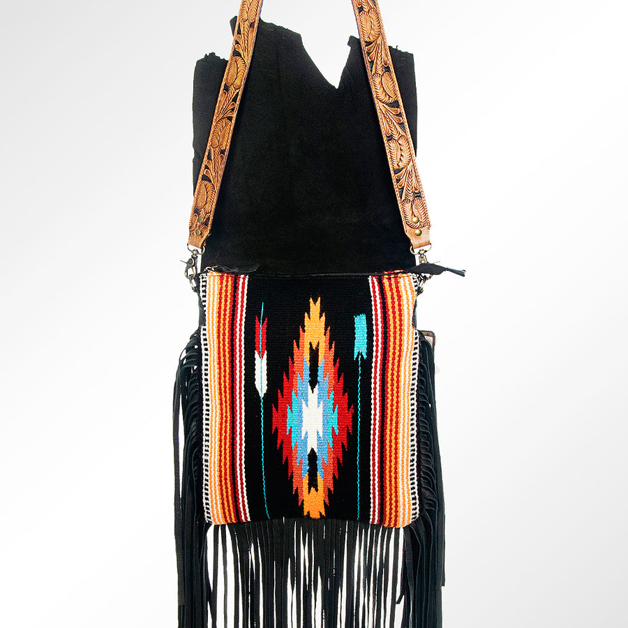 American Darling Messenger Saddle Blanket Genuine Leather Western Women Bag Handbag Purse | Cute