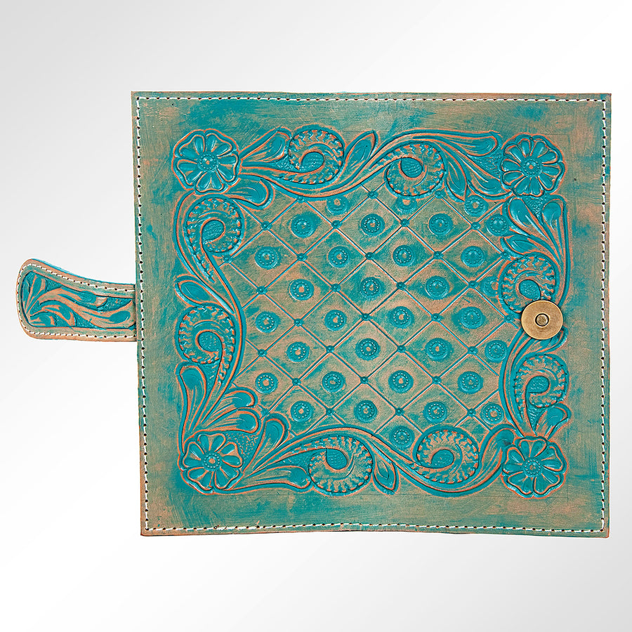 American Darling Wallet Bag Hand Tooled Floral Carved Genuine Leather Western Purse with YKK Zipper