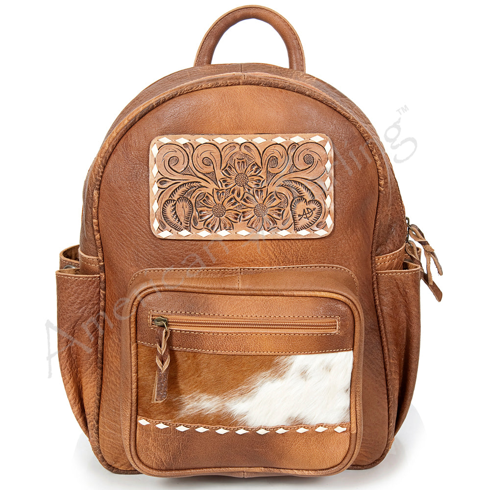 American Darling Backpack Hand Tooled Genuine Leather Western Women Bag | for Laptop School Purse Travel