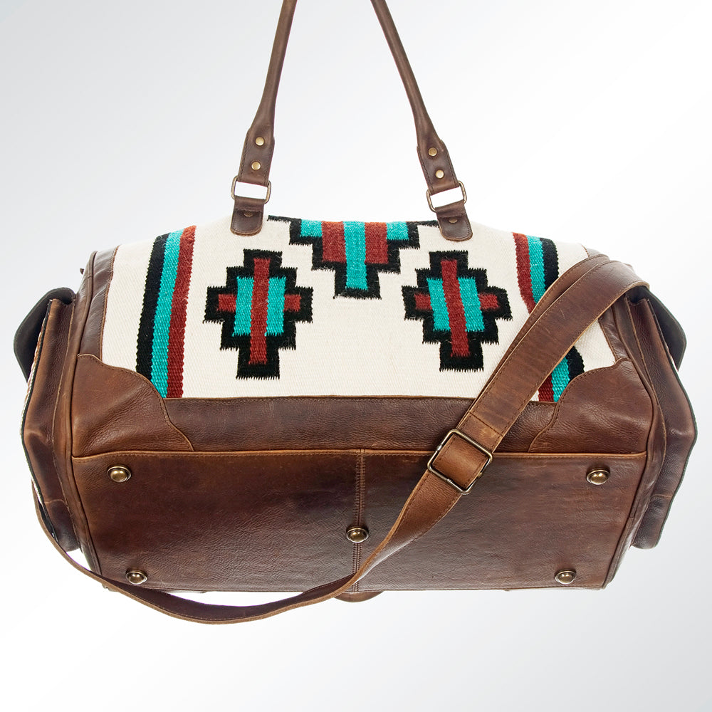 American Darling Duffel Saddle Blanket Genuine Leather Women Bag Western Handbag Purse| Handbag | Leather Duffel Bag