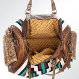 American Darling ADBG605 Duffel Saddle Blanket Genuine Leather Women Bag Western Handbag Purse