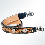 American Darling ADSTF134 Hand Tooled Genuine Leather Crossbody Handle Strap For Bags