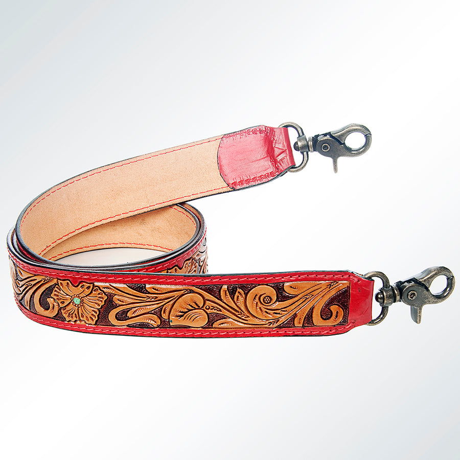 American Darling Hand Tooled Genuine Leather Crossbody Handle Strap for Bags Phone Wallet Purse Clutch