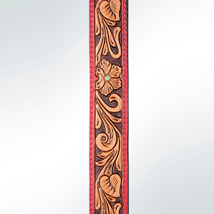 American Darling Hand Tooled Genuine Leather Crossbody Handle Strap for Bags Phone Wallet Purse Clutch