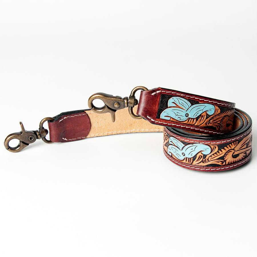 American Darling Hand Tooled Genuine Leather Crossbody Handle Strap for Bags Phone Wallet Purse Clutch