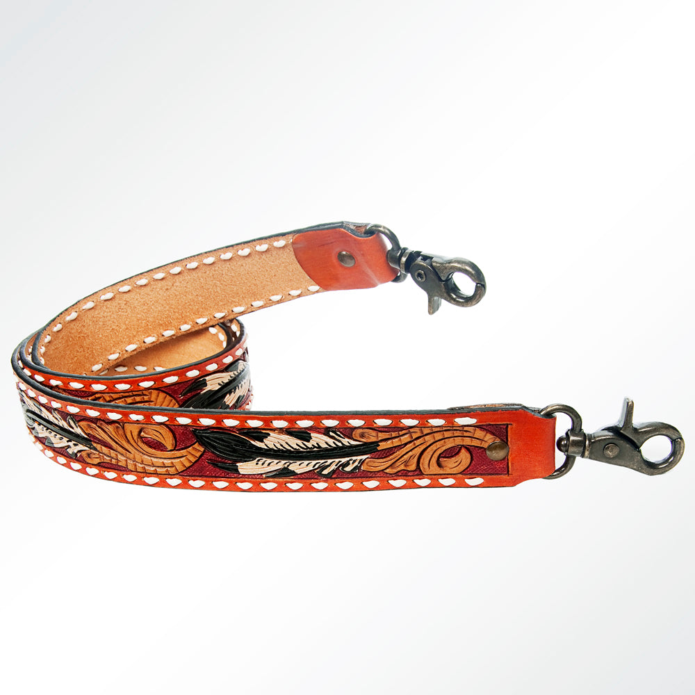 American Darling ADSTF146 Hand Tooled Genuine Leather Crossbody Handle Strap For Bags