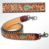 American Darling ADSTF147 Hand Tooled Genuine Leather Crossbody Handle Strap For Bags
