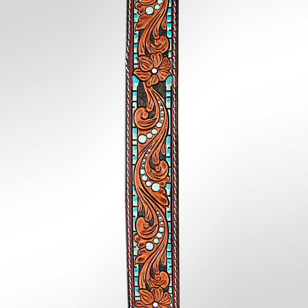 American Darling ADSTF152 Hand Tooled Genuine Leather Crossbody Handle Strap For Bags
