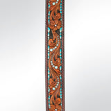 American Darling ADSTF152 Hand Tooled Genuine Leather Crossbody Handle Strap For Bags