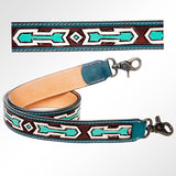 American Darling ADSTF153 Hand Tooled Genuine Leather Crossbody Handle Strap For Bags