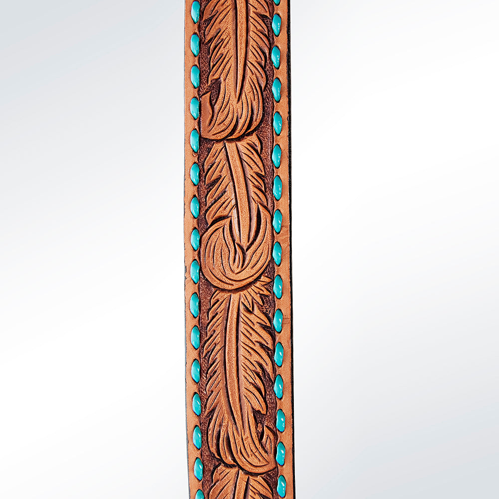 American Darling ADSTF156 Hand Tooled Genuine Leather Crossbody Handle Strap For Bags