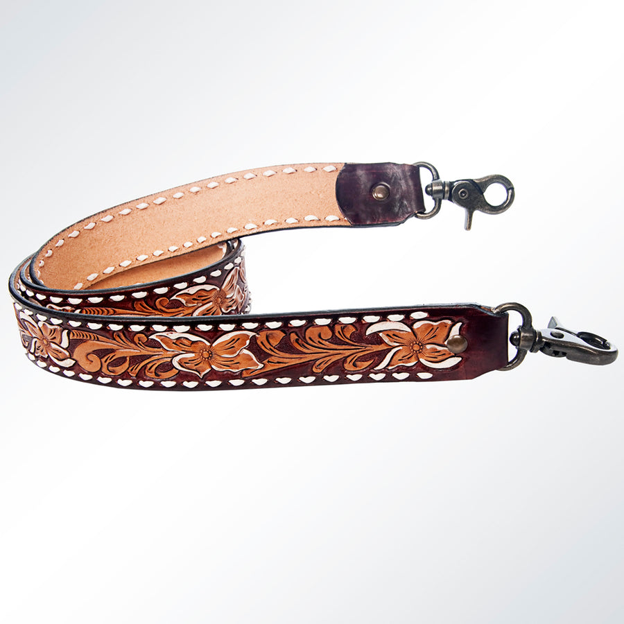 American Darling Hand Tooled Genuine Leather Crossbody Handle Strap for Bags Phone Wallet Purse Clutch