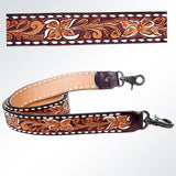 American Darling ADSTF157 Hand Tooled Genuine Leather Crossbody Handle Strap For Bags