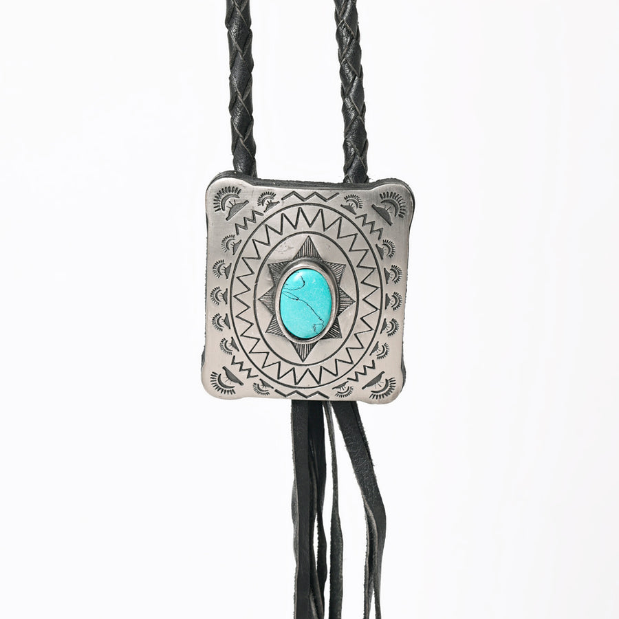 American Darling Braided Genuine Leather Jewelry Necklace with Concho Handmade Necklaces Timeless Piece for a Style
