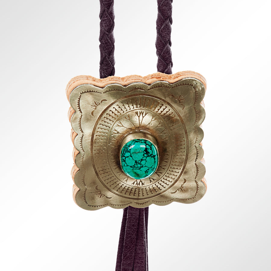 American Darling Braided Genuine Leather Jewelry Necklace with Concho Handmade Necklaces Timeless Piece for a Style