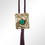 American Darling ADJW101C Braided Genuine Leather Jewelry Necklace with Concho