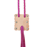 American Darling ADJW101E Braided Genuine Leather Jewelry Necklace with Concho