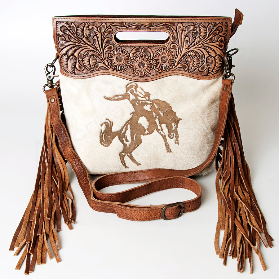 American Darling Clutch Hand Tooled Saddle Blanket Fabric Genuine Leather Western Women Bag Handbag Purse | Purses for Cute