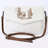 American Darling ADBGS178H Envelope Hair On Genuine Leather Women Bag Western Handbag Purse