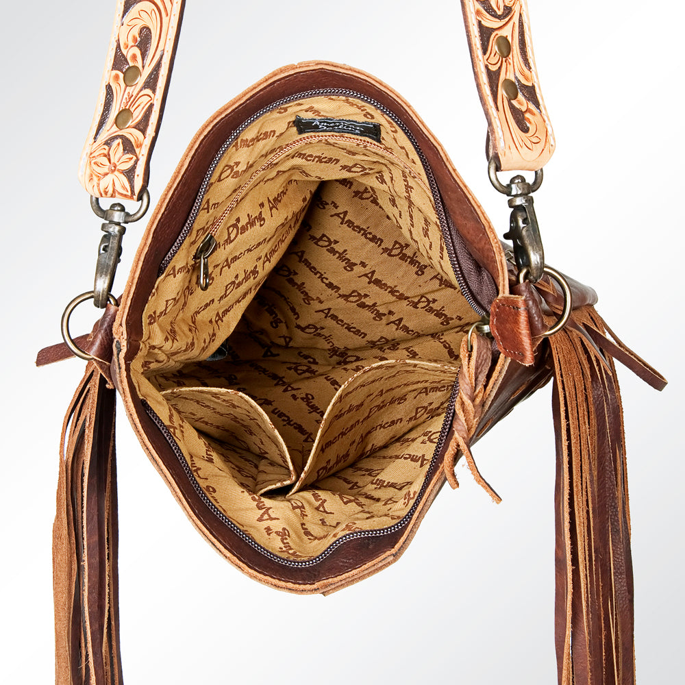 American Darling Large Crossbody Full Grain Genuine Leather Western Women Bag Handbag Purse | for Cute