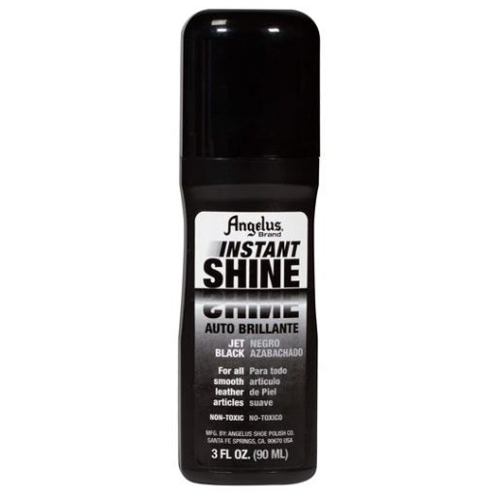 3 Oz Angelus Instant Shine Liquid Shoe Polish Jet Black