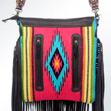 American Darling Messenger Saddle Blanket Genuine Leather Western Women Bag Handbag Purse | Cute