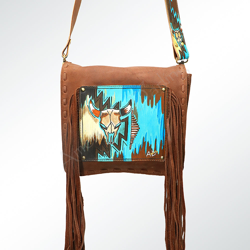 American Darling Crossbody Hand Painted Full Grain Genuine Leather Western Women Bag Handbag Purse |