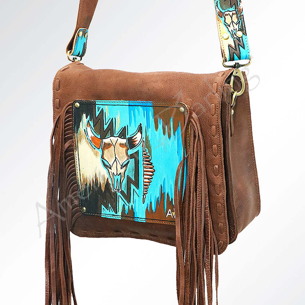 American Darling Crossbody Hand Painted Full Grain Genuine Leather Western Women Bag Handbag Purse |