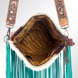 American Darling Cross Body Hand Tooled Hair on-Genuine Leather Western Women Bag Handbag Purse | Crossbody for Cute