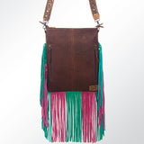 American Darling Cross Body Hand Tooled Hair on-Genuine Leather Western Women Bag Handbag Purse | Crossbody for Cute