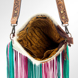 American Darling Cross Body Hand Tooled Hair on-Genuine Leather Western Women Bag Handbag Purse | Crossbody for Cute