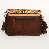 American Darling Envelope Hand Tooled Hair-On Genuine Leather Women Bag Western Handbag Purse | for Cute