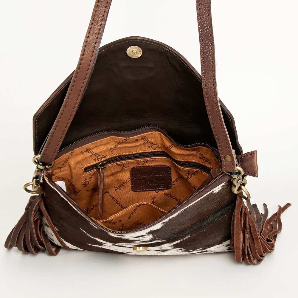 American Darling Envelope Hand Tooled Hair-On Genuine Leather Women Bag Western Handbag Purse | for Cute