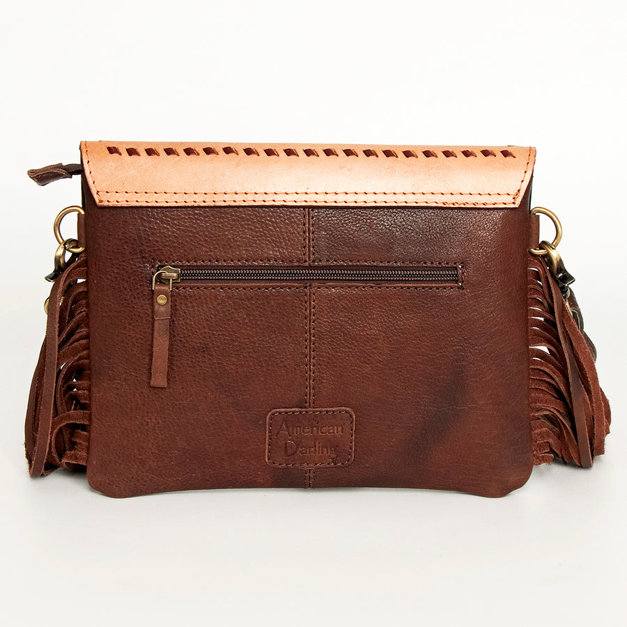 American Darling Envelope Hand Tooled Genuine Leather Women Bag Western Handbag Purse | Purses for Cute