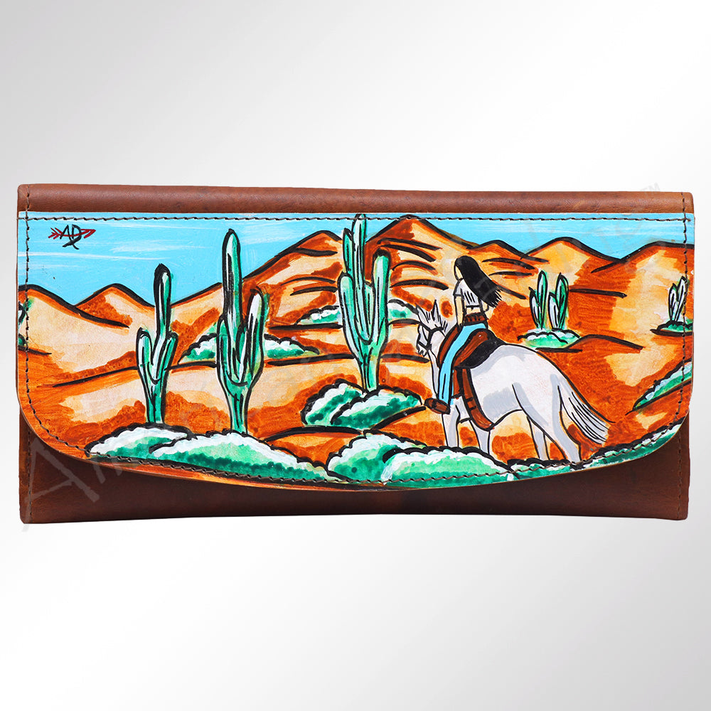 American Darling Wallet Hair on Full Grain Genuine Leather Western Women Bag | Handbag Purse Travel Clutch