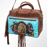 American Darling Hand Painted Duffel Genuine Leather Women Bag Western Handbag Purse