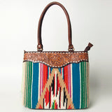 ADBGA151G American Darling TOTE Hand Tooled Upcycled Wool Genuine Leather women bag western handbag purse