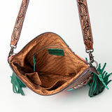 American Darling Signature Crossbody Hand Tooled Upcycled Wool Genuine Leather Women Bag Western Handbag Purse | for Cute