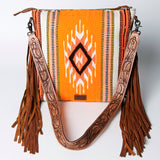 American Darling Signature Crossbody Hand Tooled Upcycled Wool Genuine Leather Women Bag Western Handbag Purse | for Cute