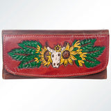 American Darling Wallet Hand Tooled Genuine Leather Western Women Bag | Handbag Purse Wristlet Travel Clutch