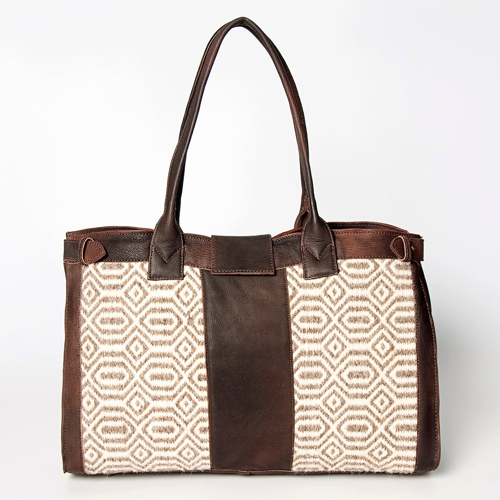 American Darling Duffel Genuine Leather Upcycled Wool Women Bag Western Handbag Purse | Tote Bags