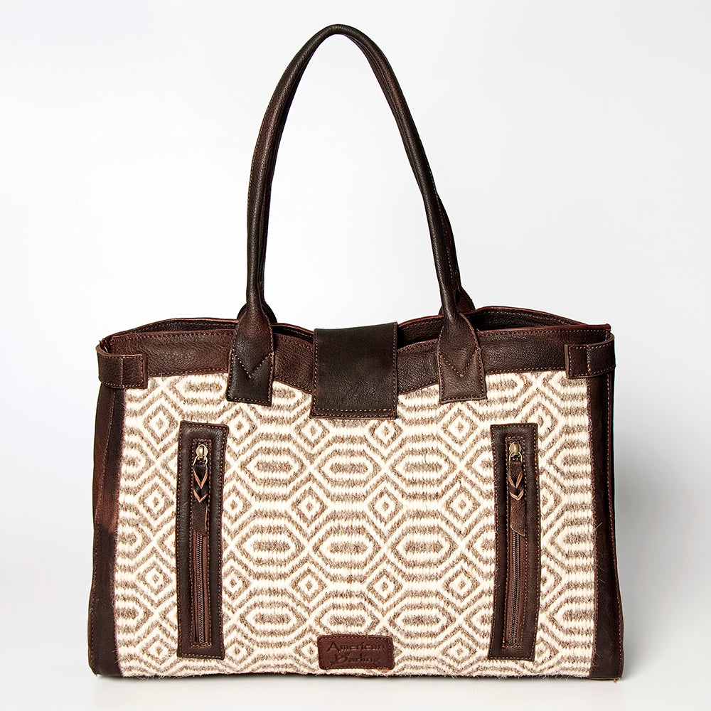 American Darling Duffel Genuine Leather Upcycled Wool Women Bag Western Handbag Purse | Tote Bags