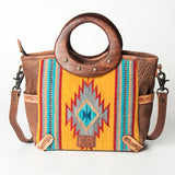 American Darling Tote Saddle Blanket Genuine Leather Western Women Bag Handbag Purse | Travel Bags College Casual