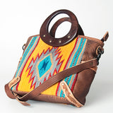 American Darling Tote Saddle Blanket Genuine Leather Western Women Bag Handbag Purse | Travel Bags College Casual