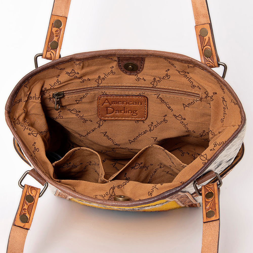 American Darling Tote Hair-On Genuine Leather Western Women Bag Handbag Purse | Travel Bags College Casual