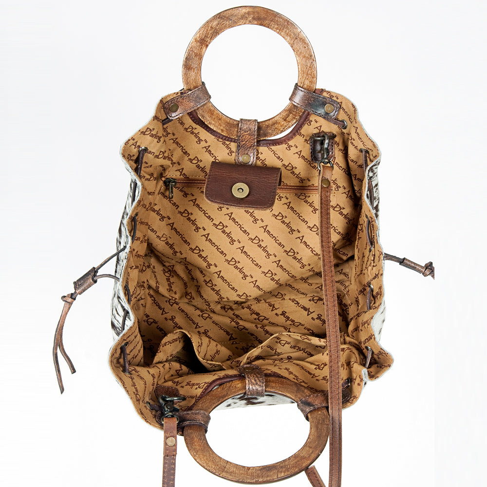 American Darling Tote Hair-On Saddle Blanket Genuine Leather Western Women Bag Handbag Purse | Travel Bags College Casual