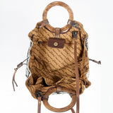 American Darling Tote Hair-On Saddle Blanket Genuine Leather Western Women Bag Handbag Purse | Travel Bags College Casual