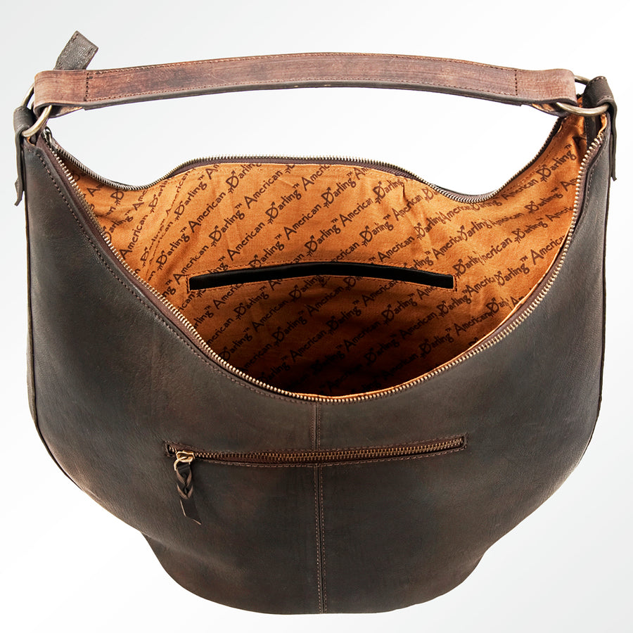 American Darling Hobo Hand Tooled Saddle Blanket Genuine Leather Western Women Bag | Handbag Purse Bags for Cute